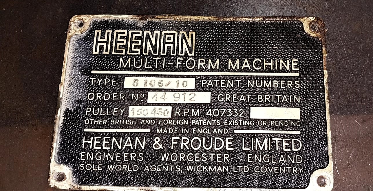 Used Heenan And Froude Sheet Metal Forming Machine  S105