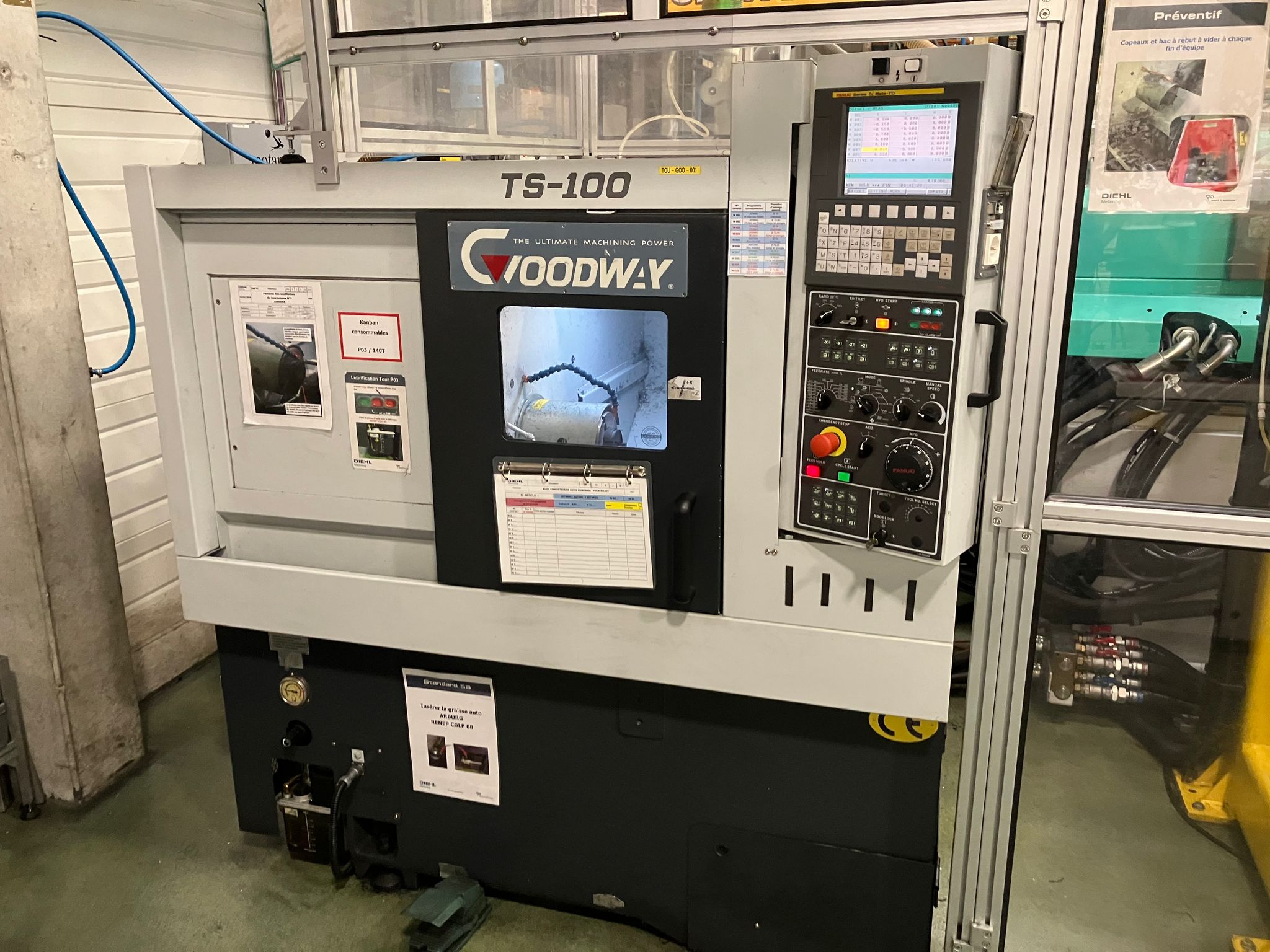 Used Goodway CNC Lathe 2013 TS100